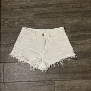 White Jean shorts